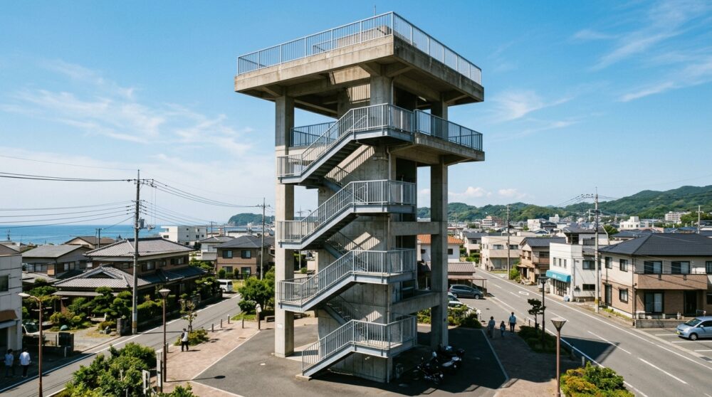 津波避難タワーの仕組みと使い方