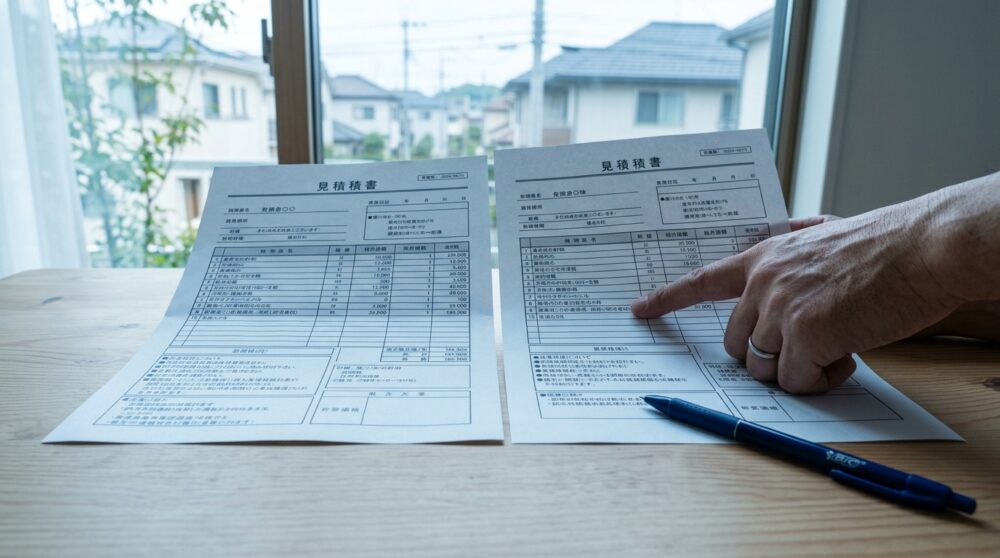 見積もりを比較するときに見るべきポイント